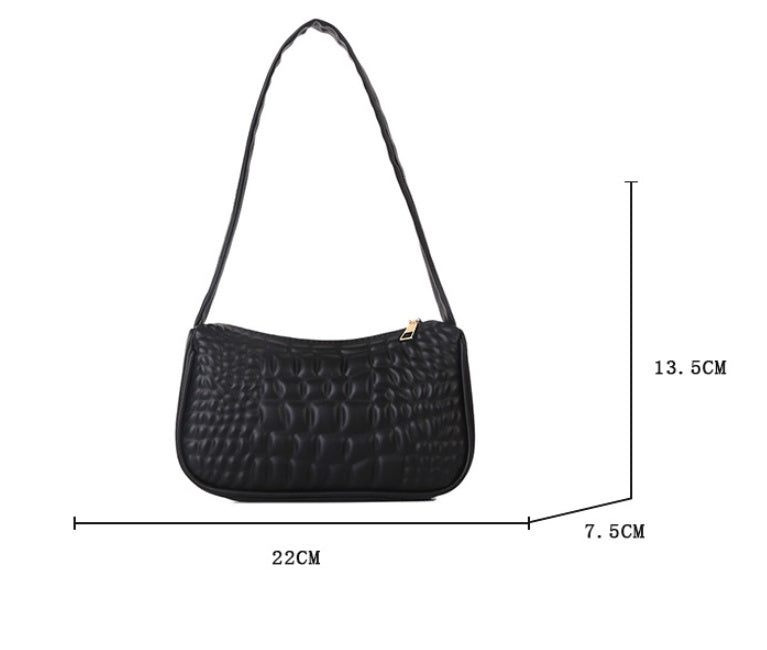 Croc-Embossed Shoulder Bag - Shanvi Treasurz